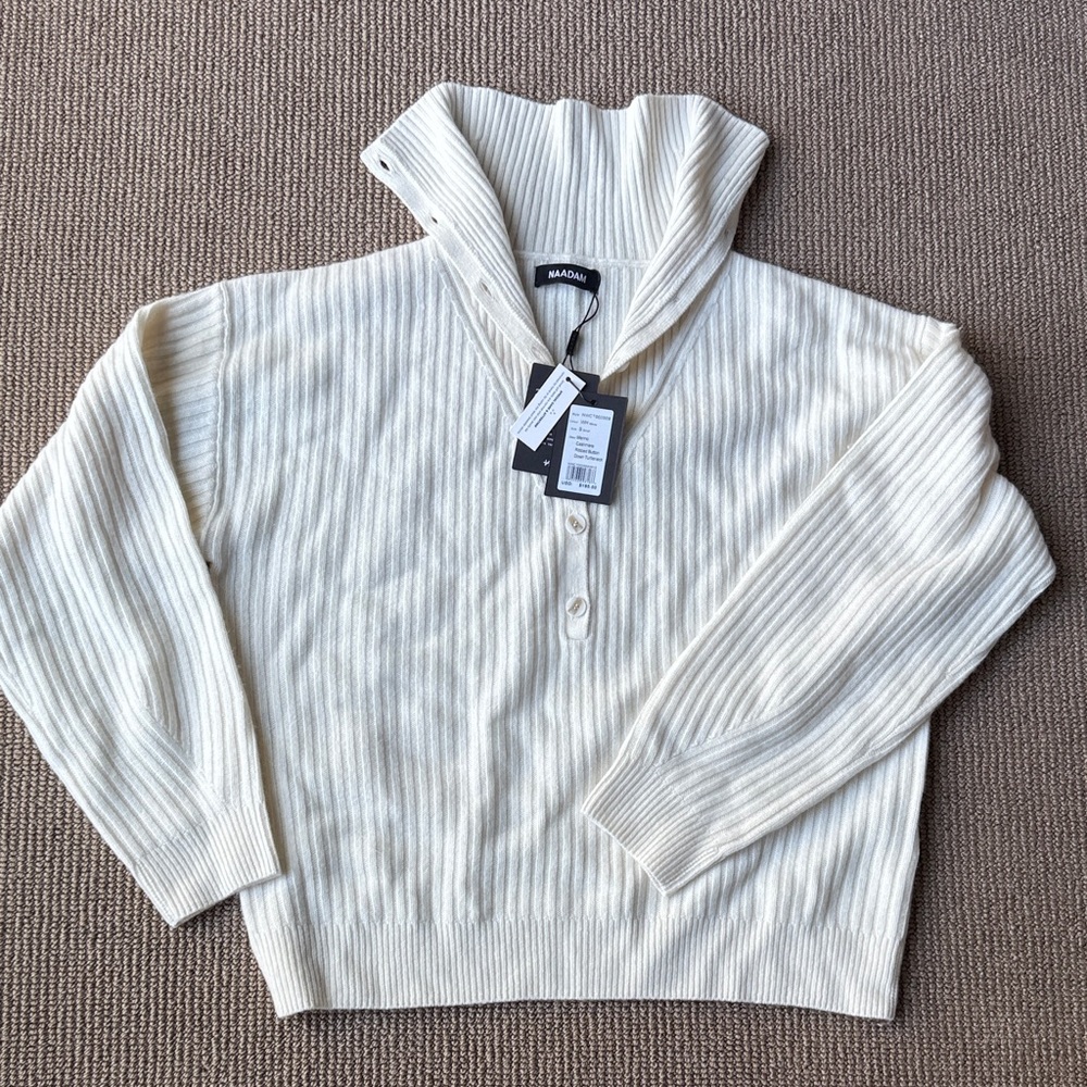 NFS—NAADAM Off-White Ribbed Turtleneck Sweater

NFS